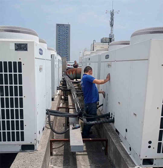 钦北中央空调制热和不制冷系统维修方法